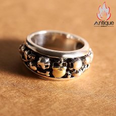 画像5: Antique Jewelry S925シルバーアクセサリー メンズファッションスカルリング パンクロック&ヨーロッパ風スタイル指輪 (5)