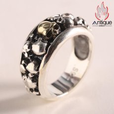 画像6: Antique Jewelry S925シルバーアクセサリー メンズファッションスカルリング パンクロック&ヨーロッパ風スタイル指輪 (6)