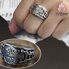 画像8: Antique Jewelry S925シルバー パーソナライズド メンズ指輪 バイク ビンテージ ファッション カップルリング (8)