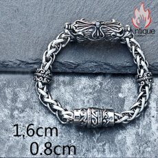 画像13: Antique Jewelry レトロなレオパードクロスチタンスチールブレスレット メンズ ユニークで文学的なクリエイティブアクセサリー (13)