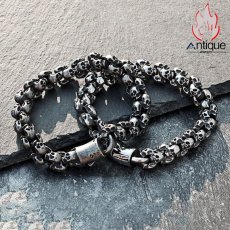 画像10: Antique Jewelry レトロなパンクスカルブレスレット 欧米風ユニークなチタンスチールアクセサリー、カジュアルでオリジナルなクリエイティブブレスレット (10)