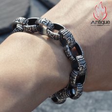 画像15: Antique Jewelry レトロな仏頭ブレスレット メンズ パーソナルなチタンスチールアクセサリー、ヒップホップスタイルのオリジナルなクリエイティブブレスレット (15)