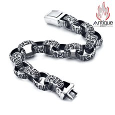 画像7: Antique Jewelry レトロな仏頭ブレスレット メンズ パーソナルなチタンスチールアクセサリー、ヒップホップスタイルのオリジナルなクリエイティブブレスレット (7)