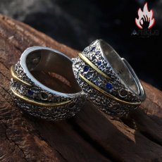 画像10: Antique Jewelry S925シルバー 星空リング メンズ パーソナルな指輪、レトロなオールマッチの流れ星デザイン指輪、人差し指にはめる食指リングアクセサリー (10)