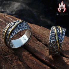 画像11: Antique Jewelry S925シルバー 星空リング メンズ パーソナルな指輪、レトロなオールマッチの流れ星デザイン指輪、人差し指にはめる食指リングアクセサリー (11)