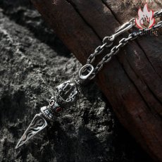 画像11: Antique Jewelry S925シルバー製 金剛杵ペンダントネックレス 男性用 レトロなデザインであらゆるスタイルに合うアクセサリー (11)