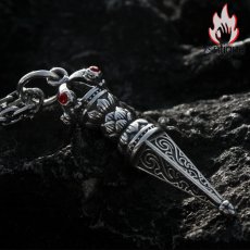 画像16: Antique Jewelry S925シルバー製 金剛杵ペンダントネックレス 男性用 レトロなデザインであらゆるスタイルに合うアクセサリー (16)