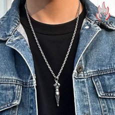 画像17: Antique Jewelry S925シルバー製 金剛杵ペンダントネックレス 男性用 レトロなデザインであらゆるスタイルに合うアクセサリー (17)