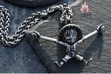 画像8: Antique Jewelry アニメワンピースのルフィーのネックレス/男性用/パーソナリティペンダント/レトロ/チタンスチール製/万能な首飾り (8)