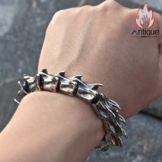 画像6: Antique Jewelry 個性的なドラゴンボーンブレスレット 男性用 ビンテージなバングル、チタンステンレススチール製アクセサリー、欧米のパンクスタイル (6)