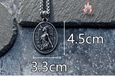 画像14: Antique Jewelry レトロなインディアン女神ネックレス 男性用パーソナライティ 選石 ステンレスペンダント 欧米風 パンクスタイル 小物 (14)