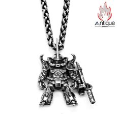 画像1: Antique Jewelry バルバトスタイガーザクガロボットペンダント メンズ パーソナルなチタンスチールペンダント (1)