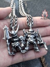 画像5: Antique Jewelry バルバトスタイガーザクガロボットペンダント メンズ パーソナルなチタンスチールペンダント (5)