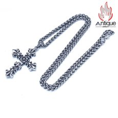 画像6: Antique Jewelry レトロ 十字架ネックレス 男性用 個性 ヒップホップ ファッションアイテム チタンスチールペンダント マルチ対応 ヒップホップ セーターチェーン ネックレス (6)