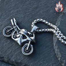 画像10: Antique Jewelry 個性的なバイクペンダント 男性用 チタンスチールネックレス 百搭で毛糸の首かけにもピッタリなヒップホップアクセサリー (10)