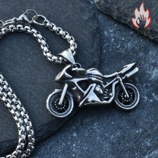 画像8: Antique Jewelry 個性的なバイクペンダント 男性用 チタンスチールネックレス 百搭で毛糸の首かけにもピッタリなヒップホップアクセサリー (8)