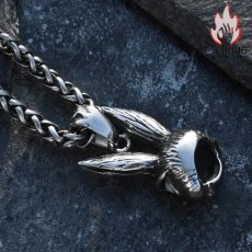 画像11: Antique Jewelry レトロなウサギペンダント 男性用 文芸的なヒップホップスタイルにマッチするチタンスチールネックレス (11)