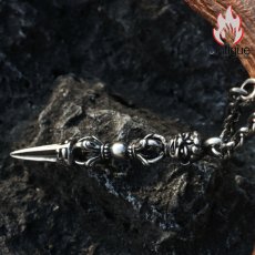 画像3: Antique Jewelry 個性的なピエロペンダント 男性用 レトロな金剛杵チタンスチールペンダントで、毛糸の首かけにも百搭なアクセサリー (3)