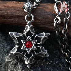 画像4: Antique Jewelry 六芒星ペンダント 男性用 レトロで個性的なチタンスチールペンダントで、どんなファッションにも合わせやすく百搭 (4)