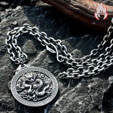 画像7: Antique Jewelry レトロなドラゴンペンダント メンズ パーソナルなチタンスチールネックレスで、個性を表現するアクセサリー (7)