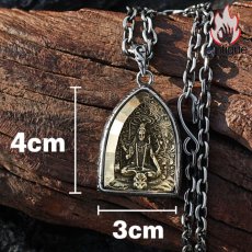 画像14: Antique Jewelry レトロ印象インドのシヴァ神ペンダント メンズ 個性的な仏教のお守りペンダントで、毀滅神と言われる万能なネックレス (14)