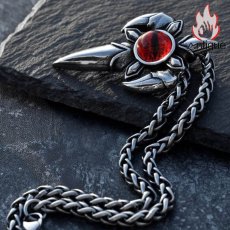 画像15: Antique Jewelry 悪魔の目 十字架ネックレス 男性用 ヒップホップ パーソナリティ スカル チタンスチールペンダント (15)