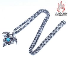 画像6: Antique Jewelry レトロなフライングイーグルペンダント メンズ 個性的で百搭のチタンスチールニットチェーン アクセサリー シングルナイトクラブ (6)