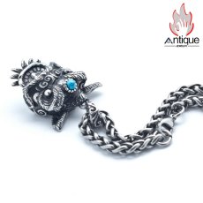 画像5: Antique Jewelry ビンテージな舞獅神獣目覚めたライオンペンダント メンズ パーソナルなチタンスチールアクセサリー ストリートファッションにぴったりなニットチェーン (5)