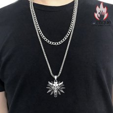 画像12: Antique Jewelry ドラゴンヘッドペンダント付きメンズチタン鋼ネックレス、個性的な刻印の入った男性向けアクセサリー (12)