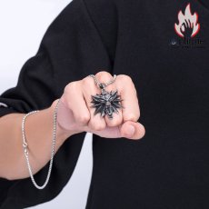 画像9: Antique Jewelry ドラゴンヘッドペンダント付きメンズチタン鋼ネックレス、個性的な刻印の入った男性向けアクセサリー (9)