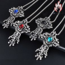 画像6: Antique Jewelry メンズ＆レディースチタン鋼ネックレス、レトロなデザインの十字模様付きのアクセサリー (6)