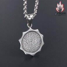 画像5: Antique Jewelry レトロな韓国風男性用チタン鋼ネックレス、ラピスラズリのペンダントが付いた個性的な学生アクセサリー (5)