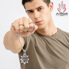 画像13: Antique Jewelry 男性用韓国風チタン鋼ネックレス、十二支の中の「龍」をモチーフとしたレトロなペンダントが付いたアクセサリー (13)