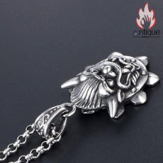 画像5: Antique Jewelry 男性用韓国風チタン鋼ネックレス、十二支の中の「龍」をモチーフとしたレトロなペンダントが付いたアクセサリー (5)