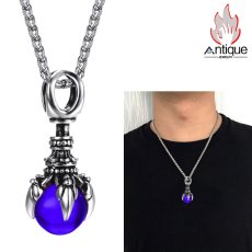 画像4: Antique Jewelry 男女兼用の韓国風チタン鋼レトロなドラゴンクローのペンダントが付いた個性的なアクセサリー (4)