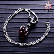 画像8: Antique Jewelry 男女兼用の韓国風チタン鋼レトロなドラゴンクローのペンダントが付いた個性的なアクセサリー (8)