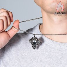 画像8: Antique Jewelry 男性用チタン鋼製のレトロな骸骨ヘッドネックレス、イヤホンジャックに付けられる個性的なアクセサリー (8)