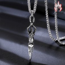 画像3: Antique Jewelry メンズチタンスチールネックレス 伝説の金剛杵 レトロで個性的なアクセサリー 学生向け饰品 (3)