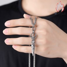 画像9: Antique Jewelry メンズチタンスチールネックレス 伝説の金剛杵 レトロで個性的なアクセサリー 学生向け饰品 (9)