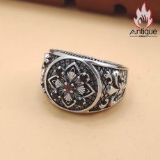 画像6: Antique Jewelry S925シルバー パーソナリティ スタイリッシュレトロ 十字架メンズリング (6)