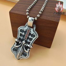 画像4: Antique Jewelry S925シルバー 舵ペンダント 男女兼用 パーソナリティアローキーネックレス ファッション (4)