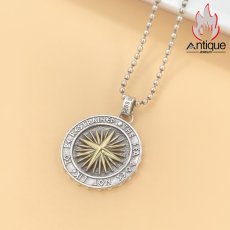 画像7: Antique Jewelry 新作 海神コンパスネックレス S925シルバー メンズ ヨーロッパ風パーソナリティ レアデザイン (7)