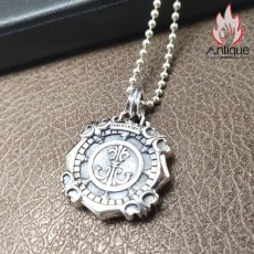 画像6: Antique Jewelry 最新S925シルバー 深海のコンパス軍のプレート メンズネックレス 万能で個性的なペンダント (6)