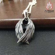 画像2: Antique Jewelry S925シルバー 少数派 天使と悪魔の羽根ネックレス ダークメンズ・レディース カップルペンダントアクセサリー (2)