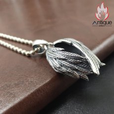 画像4: Antique Jewelry S925シルバー 少数派 天使と悪魔の羽根ネックレス ダークメンズ・レディース カップルペンダントアクセサリー (4)