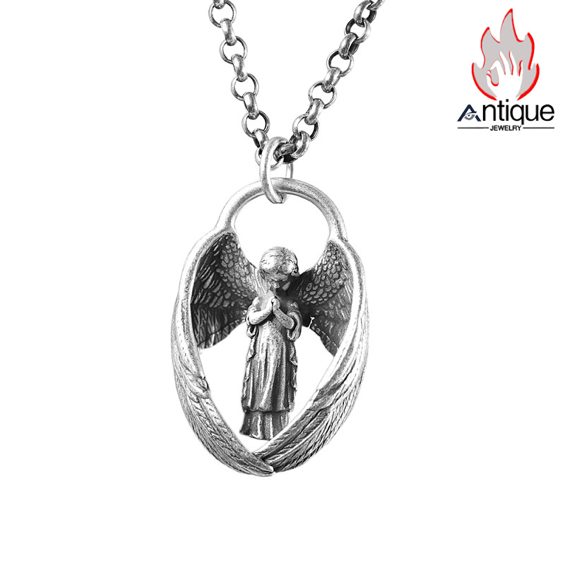Antique Jewelry S925銀装飾、個性的でスタイリッシュな守護天使を
